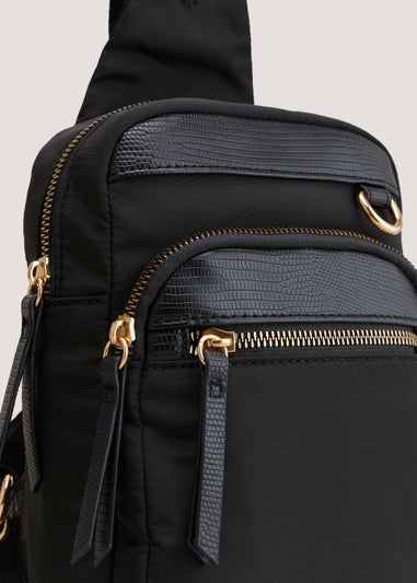 Black Nylon Chest Bag