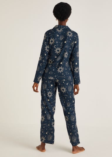Navy Cosmic Button Up Pyjama Set