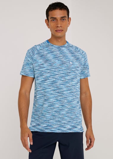 Souluxe Cobalt Blue Space Dye Sports T-Shirt