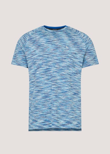 Souluxe Cobalt Blue Space Dye Sports T-Shirt