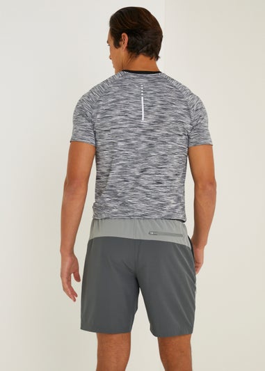 Souluxe Grey Panel Woven Sports Shorts