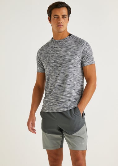 Souluxe Grey Panel Woven Sports Shorts