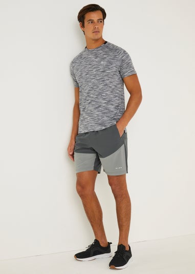 Souluxe Grey Panel Woven Sports Shorts