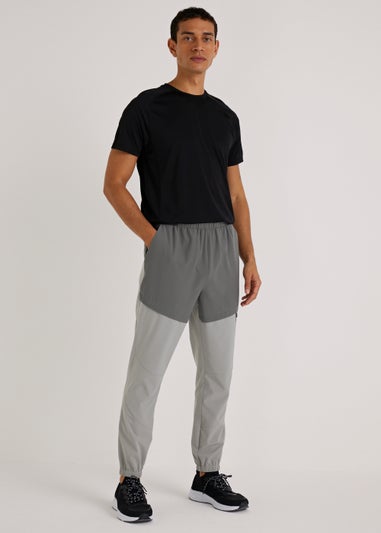 Souluxe Grey Panel Woven Sports Joggers