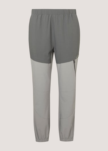 Souluxe Grey Panel Woven Sports Joggers