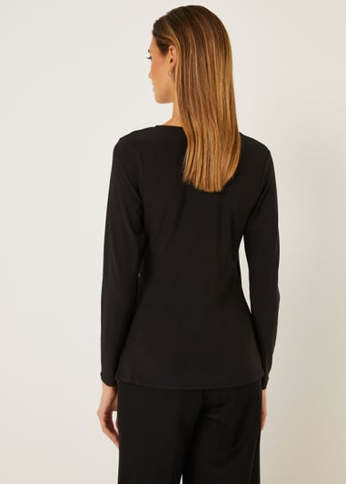 Et Vous Black Wrap Ring Top