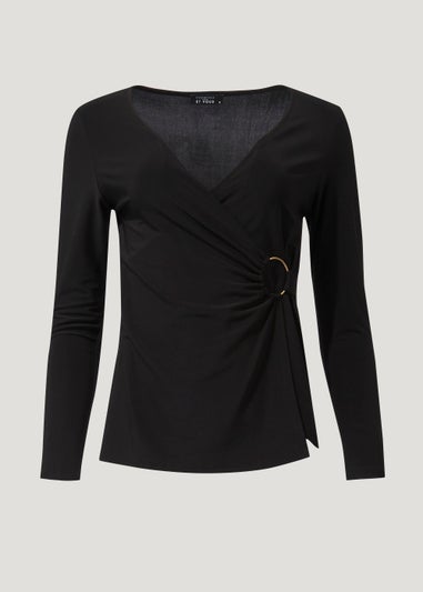 Et Vous Black Wrap Ring Top