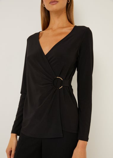 Et Vous Black Wrap Ring Top