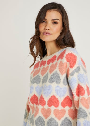 Multicoloured Heart Jumper