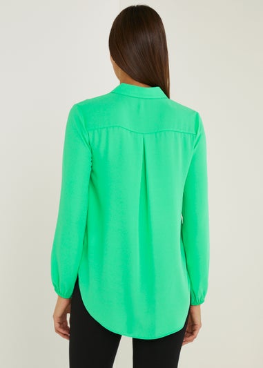 Et Vous Green Zip Blouse