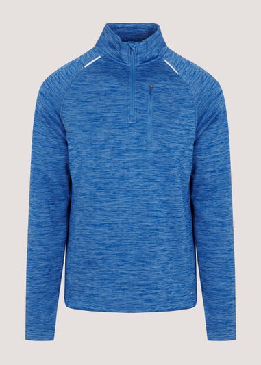 Souluxe Cobalt Blue Half Zip Sports Fleece