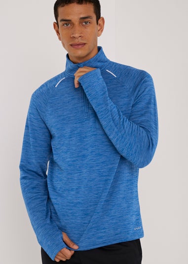 Souluxe Cobalt Blue Half Zip Sports Fleece