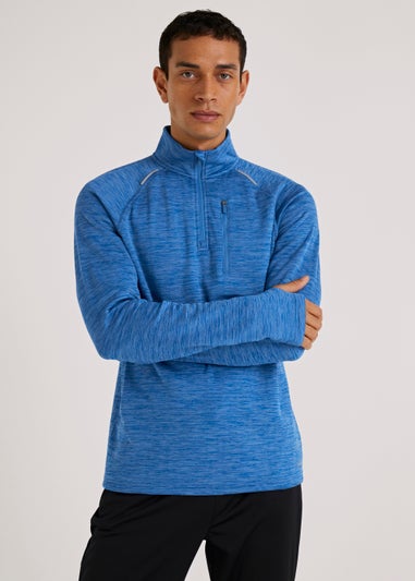 Souluxe Cobalt Blue Half Zip Sports Fleece