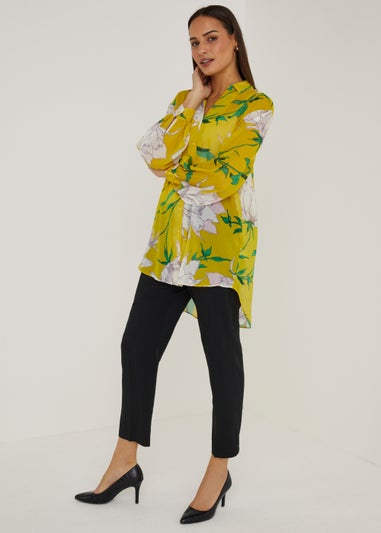 Et Vous Yellow Flower Blouse