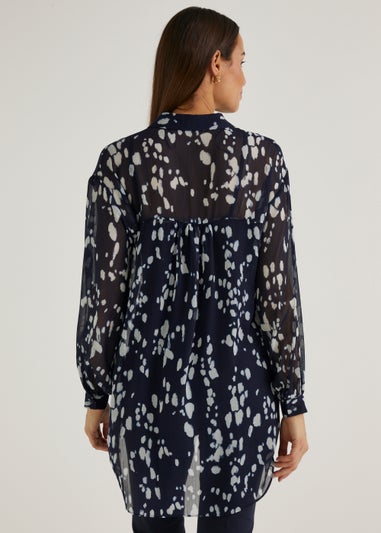 Et Vous Navy Spot Blouse