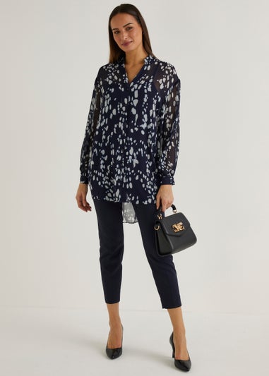 Et Vous Navy Spot Blouse