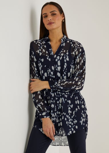 Et Vous Navy Spot Blouse