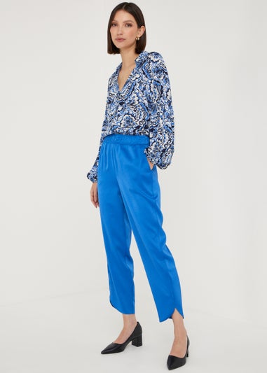 Et Vous Blue Print Blouse