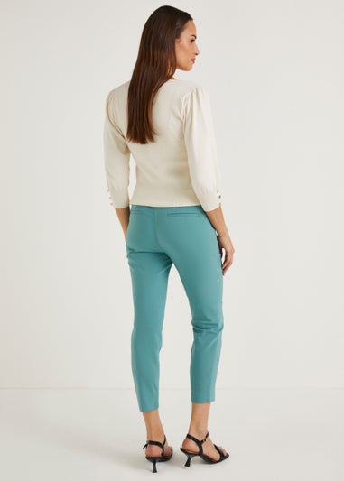 Et Vous Turquoise Capri Trousers