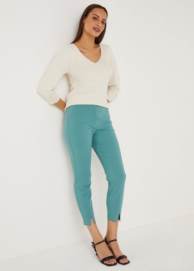 Et Vous Turquoise Capri Trousers