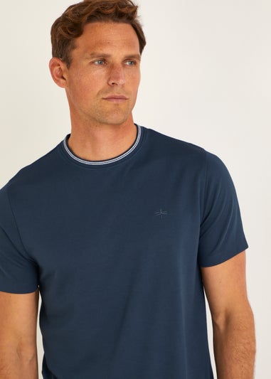 Navy Tipped Modal T-Shirt