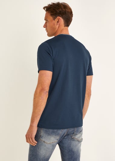Navy Tipped Modal T-Shirt