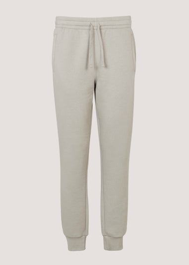 Cream Slim Fit Cuffed Joggers