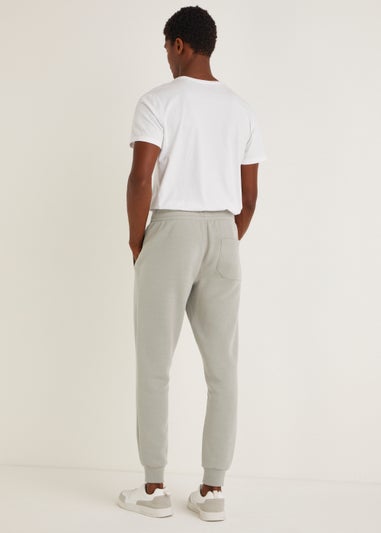 Cream Slim Fit Cuffed Joggers