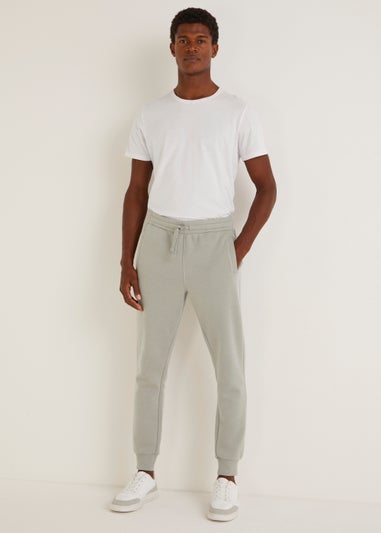 Cream Slim Fit Cuffed Joggers