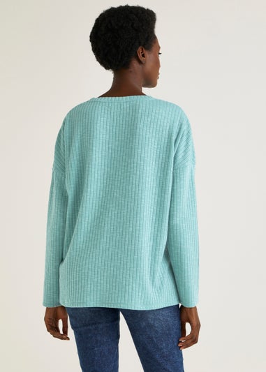 Green Button Long Sleeve Top