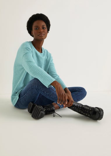 Green Button Long Sleeve Top