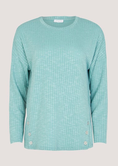 Green Button Long Sleeve Top