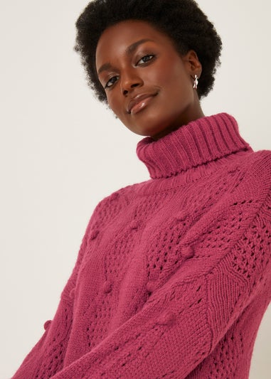 Pink Diamond Pointelle Jumper