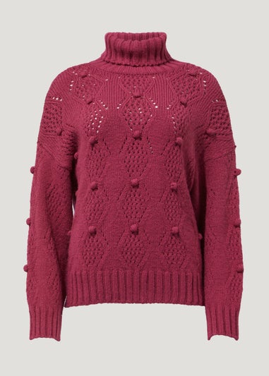 Pink Diamond Pointelle Jumper