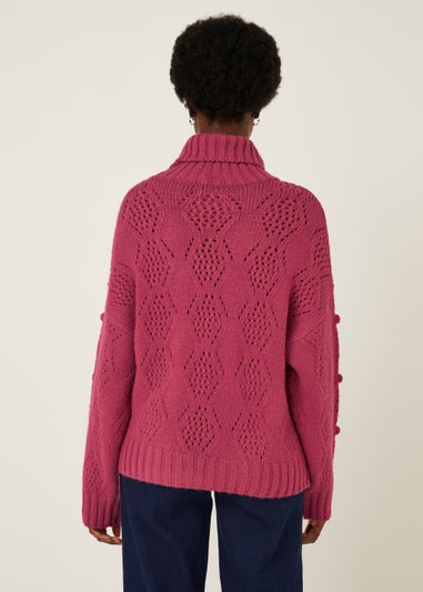 Pink Diamond Pointelle Jumper