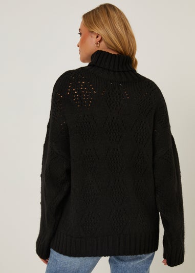 Black Diamond Pointelle Jumper