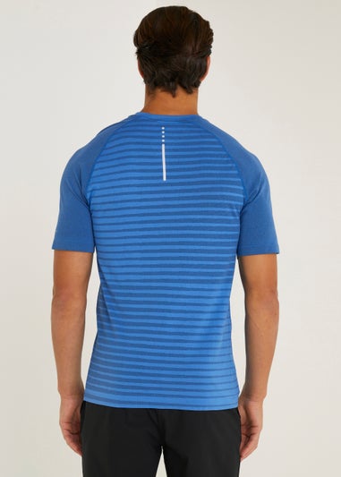 Souluxe Cobalt Blue Seamless Sports T-Shirt