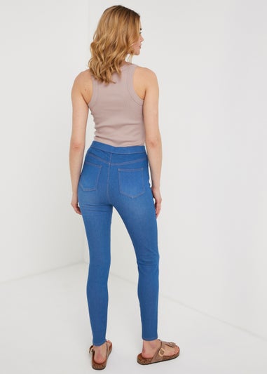 Rosie Bright Blue Pull On Jeggings (Long Length)