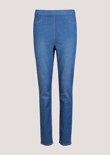 Rosie Bright Blue Pull On Jeggings (Long Length)