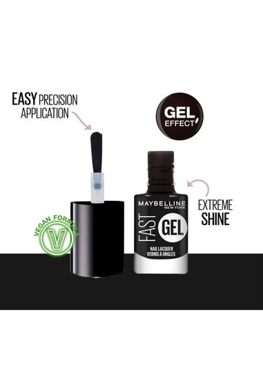 Maybelline Fast Gel Nail Varnish - Blackout (7ml)