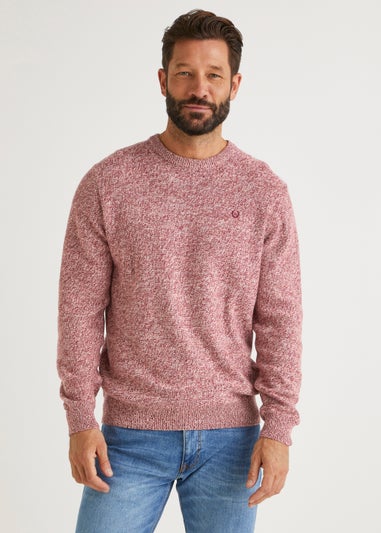 Lincoln Berry Ribbed Crew Neck Jumper