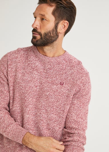 Lincoln Berry Ribbed Crew Neck Jumper