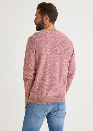 Lincoln Berry Ribbed Crew Neck Jumper