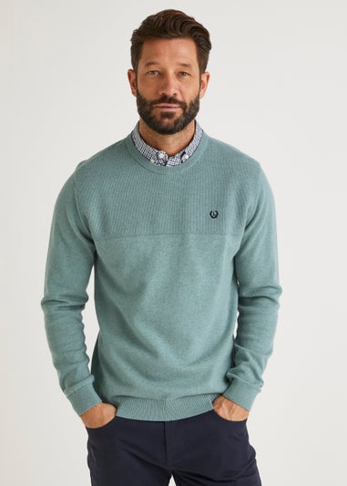 Lincoln Teal Mock Shirt Jumper