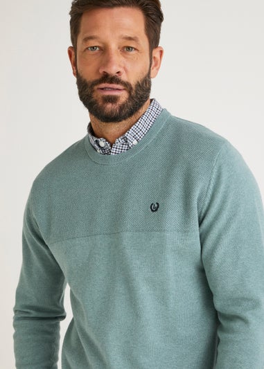 Lincoln Teal Mock Shirt Jumper