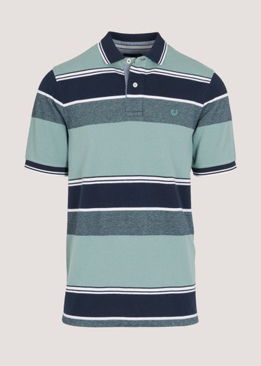 Lincoln Green Stripe Oxford Polo Shirt