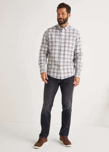 Lincoln Grey Check Flannel Shirt