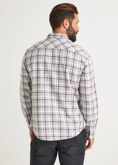 Lincoln Grey Check Flannel Shirt