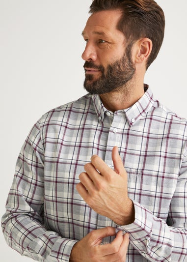 Lincoln Grey Check Flannel Shirt