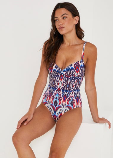 Multicoloured Tie Dye Shapewear Swimsuit